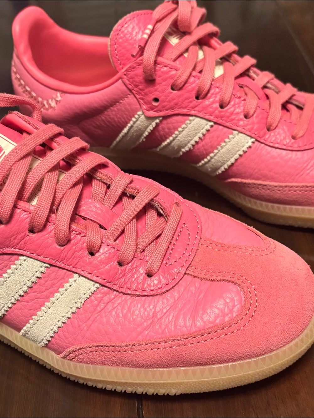 Adidas Samba Pink Leather Sneakers, like new